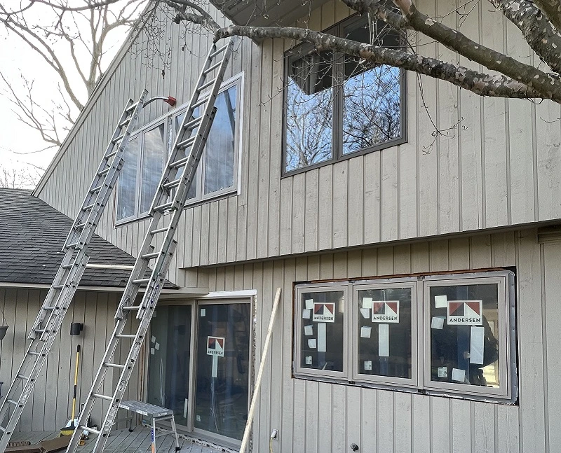 Andersen 100 Series FIBREX window installation in New Canaan
